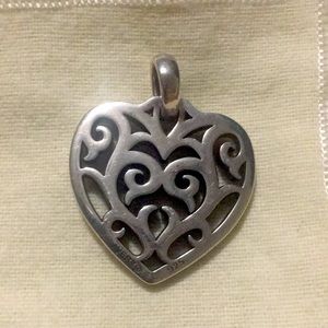Retired James Avery heart pendant